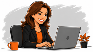 Business owner working at her desk
