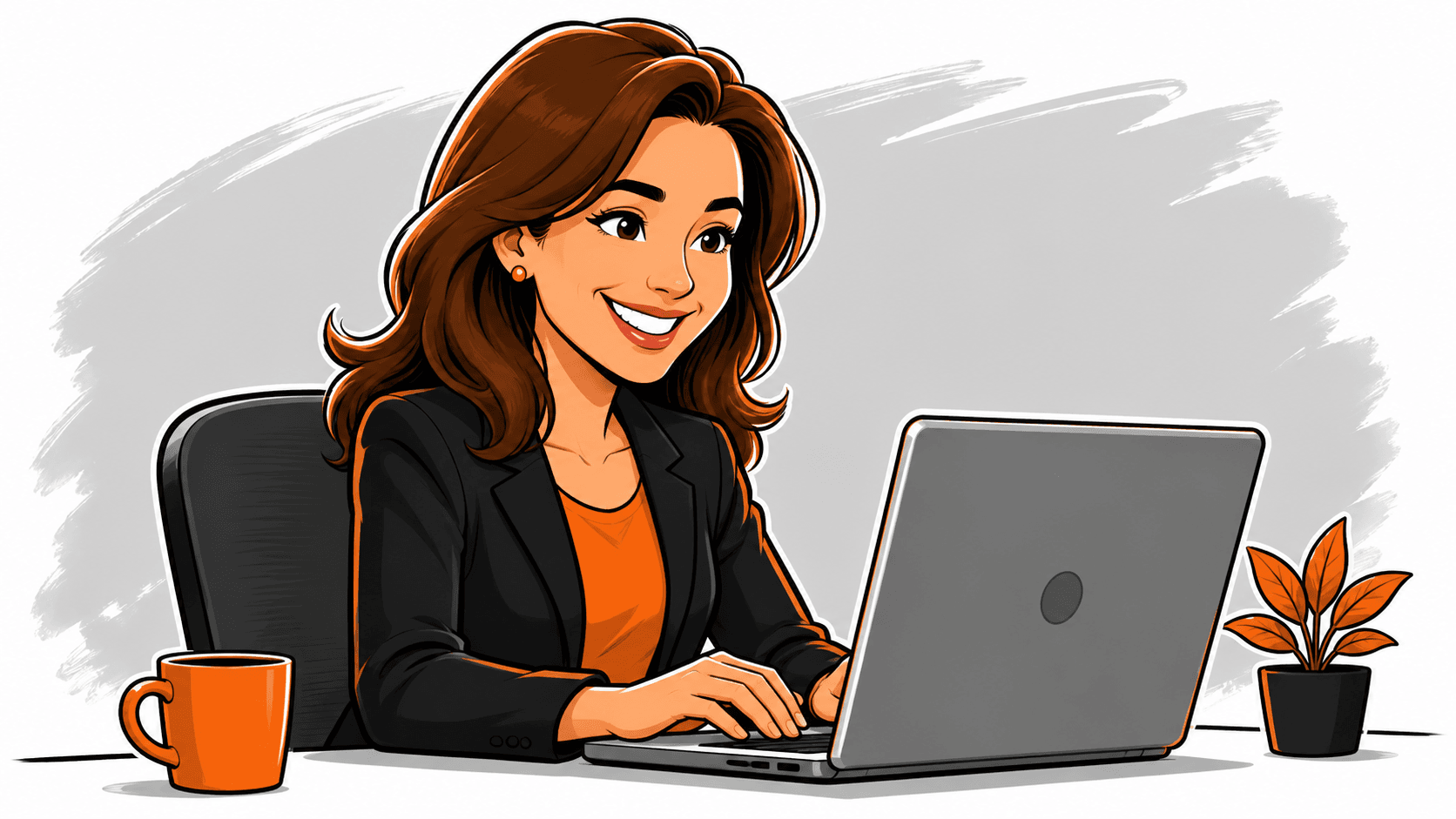 Business owner working at her desk
